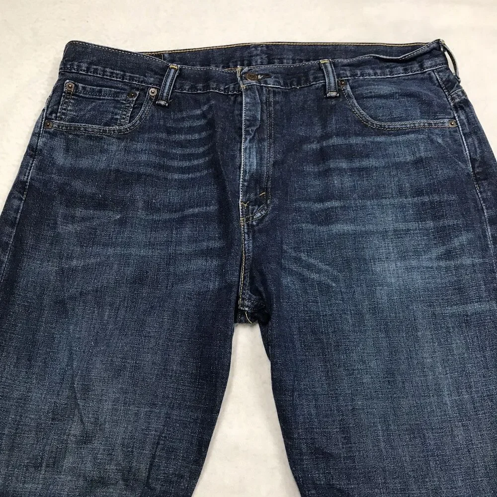 LEVIS 569 Jeans Men 36x30 Loose Fit Straight Dark Whiskered Wash Skate Punk